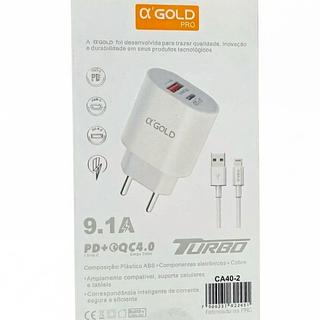 Carregador com cabo iphone 9.1A Turbo