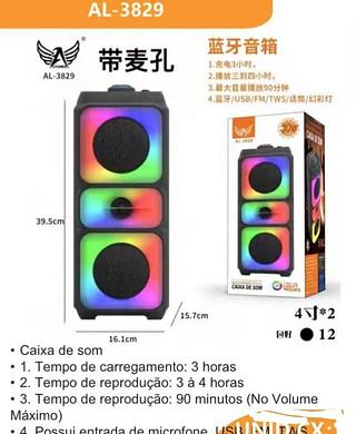 Caixa de som com microfone