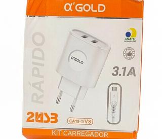 Carregador com cabo v8 3.1A