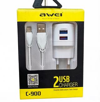 Carregador 2 USB charge com cabo