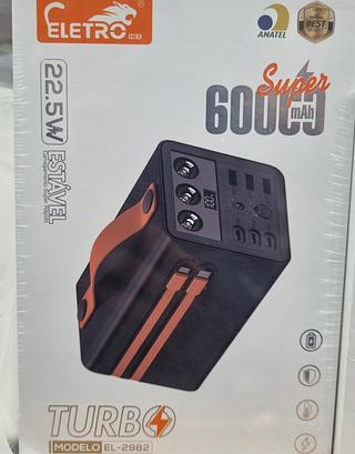 Carregador portátil power bank 60000 22.5w