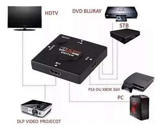 Adaptador switch hadmi 3x2