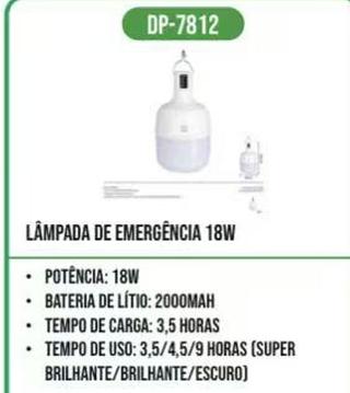 Lqmpada emergencia 18W